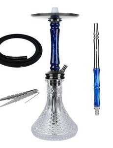 Jookah Jookah - Edelstahl Shisha - Straight Flush - Black Steel | Blue