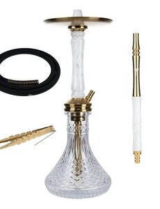 Jookah Jookah - Edelstahl Shisha - Straight Flush - Gold | White