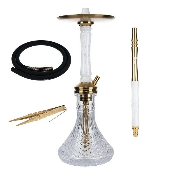 Jookah Jookah - Edelstahl Shisha - Straight Flush - Gold | White