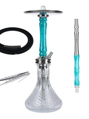 Jookah Jookah - Edelstahl Shisha - Straight Flush - Steel | Türkis