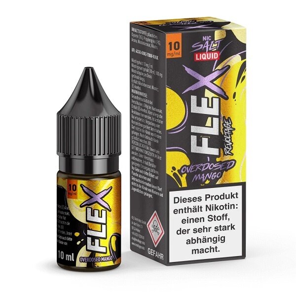 Revoltage Revoltage - FLEX Overdosed Mango - Nikotinsalz Liquid 10 mg - 10 ml - Mit Steuerbanderole