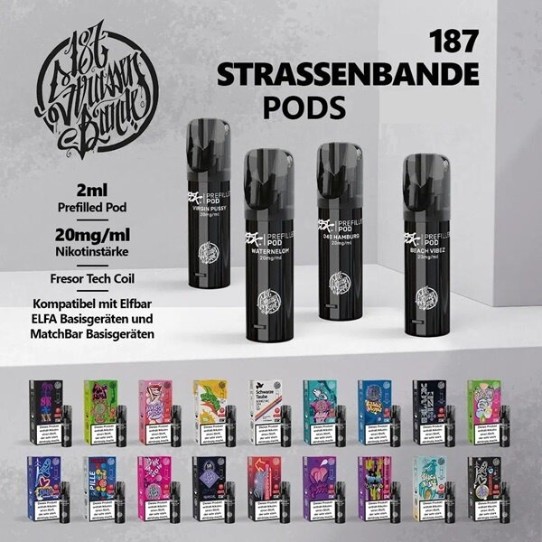 187 Strassenbande 187 Straßenbande Pods - 20 mg - 1 Stück - Mit Steuerbanderole - AUSVERKAUF !