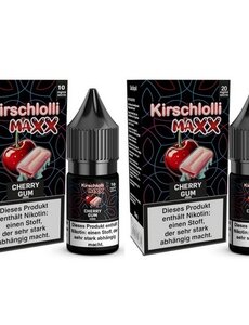 Kirschlolli Maxx Kirschlolli MAXX - Cherry Gum - Nikotinsalz Liquid - 10 mg | 20 mg - Mit Steuerbanderole