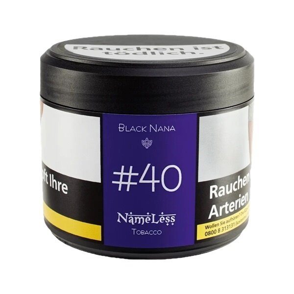 Nameless Nameless Shisha Tabak - Black Nana #40 - Minze & Traube - 200 g