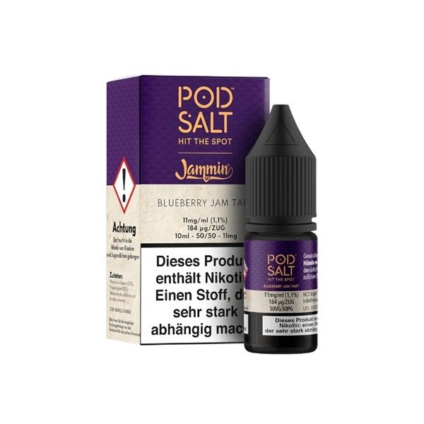 Pod Salt Pod Salt - Blueberry Jam Tart - 10 ml Salt Liquid - 11 mg Nikotin - Mit Steuerbanderole