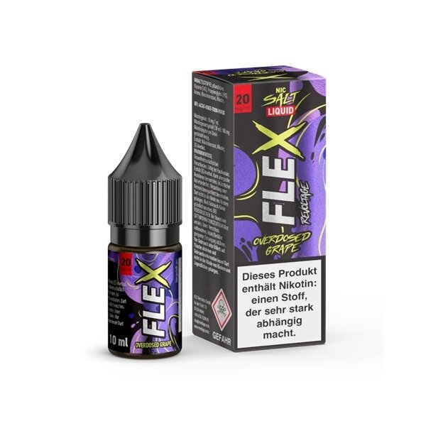 Revoltage Revoltage - FLEX Overdosed Grape - Nikotinsalz Liquid 20 mg - 10 ml - Mit Steuerbanderole
