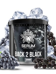Serum Tobacco Serum Tobacco Shisha Tabak - Back2Black - Minze, Schwarze Traube, Johannisbeere - 200 g
