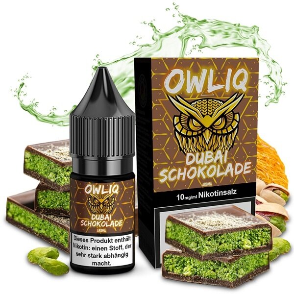 OWLIQ OWLIQ - Dubai Schokolade - 10 ml Nikotinsalzliquid - 10 mg | 20 mg - Mit Steuerbanderole