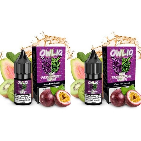 OWLIQ OWLIQ - Kiwi Passionfruit Guava - 10 ml Nikotinsalzliquid - 10 mg | 20 mg - Mit Steuerbanderole