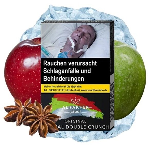 Al Fakher Al Fakher 25 g - The Double Crunch - Doppelapfel, Anis, Kühle