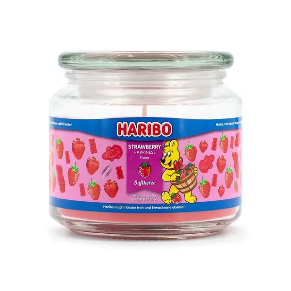 Haribo Duftkerze Haribo Strawberry Happiness - 300g