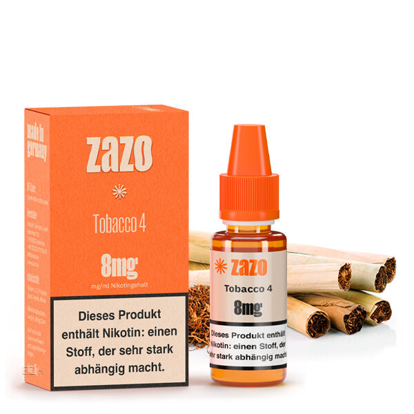 Zazo ZAZO Classics Tobacco 4 Liquid 10ml - 8 mg