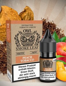 OWL Smoke Leaf OWL Smoke Leaf - Peach Tobacco - 10 ml Nikotinliquid - 3 mg | 6 mg | 9 mg | 12 mg - Mit Steuerbanderole