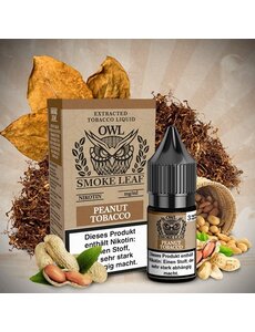 OWL Smoke Leaf OWL Smoke Leaf - Peanut Tobacco - Nikotinliquid - 3 mg | 6 mg | 9 mg | 12 mg - Mit Steuerbanderole