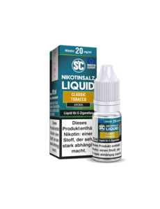 SC SC - Classic Tobacco - 20 mg Nikotinsalz Liquid - Mit Steuerbanderole