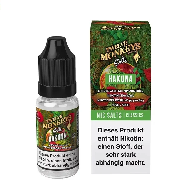 Twelve Monkeys Twelve Monkeys - Hakuna - Nikotinsalz Liquid 10 mg - 10 ml - Mit Steuerbanderole