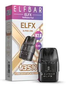 Elfbar Elfbar - ELFX V2 Leer Pod - 0.8 Ohm - 3er Pack