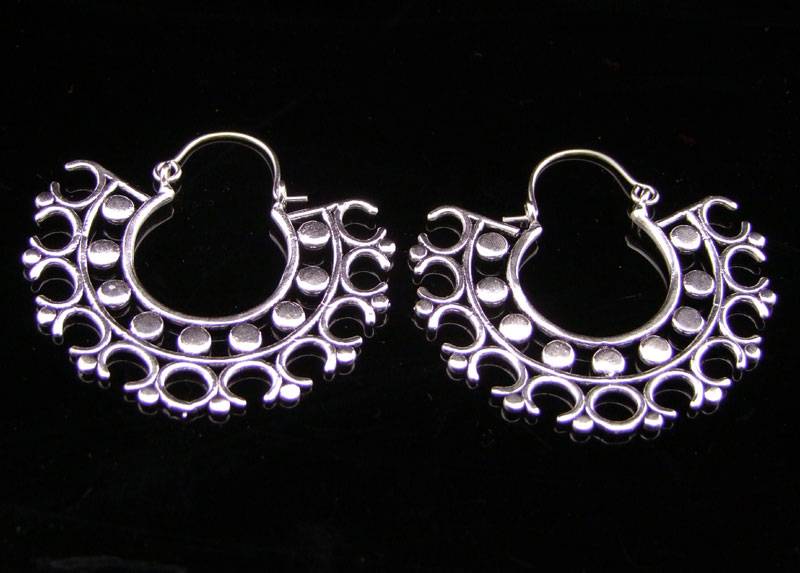 Tribal German Silver Earrings