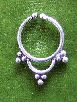 Silver fake Septum/ nosering