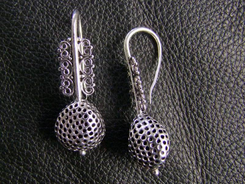 Tribal German Silver Earrings