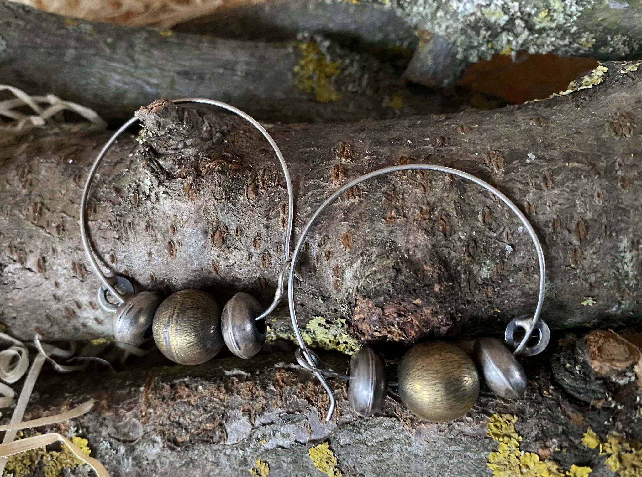 Old Silver Earrings from India