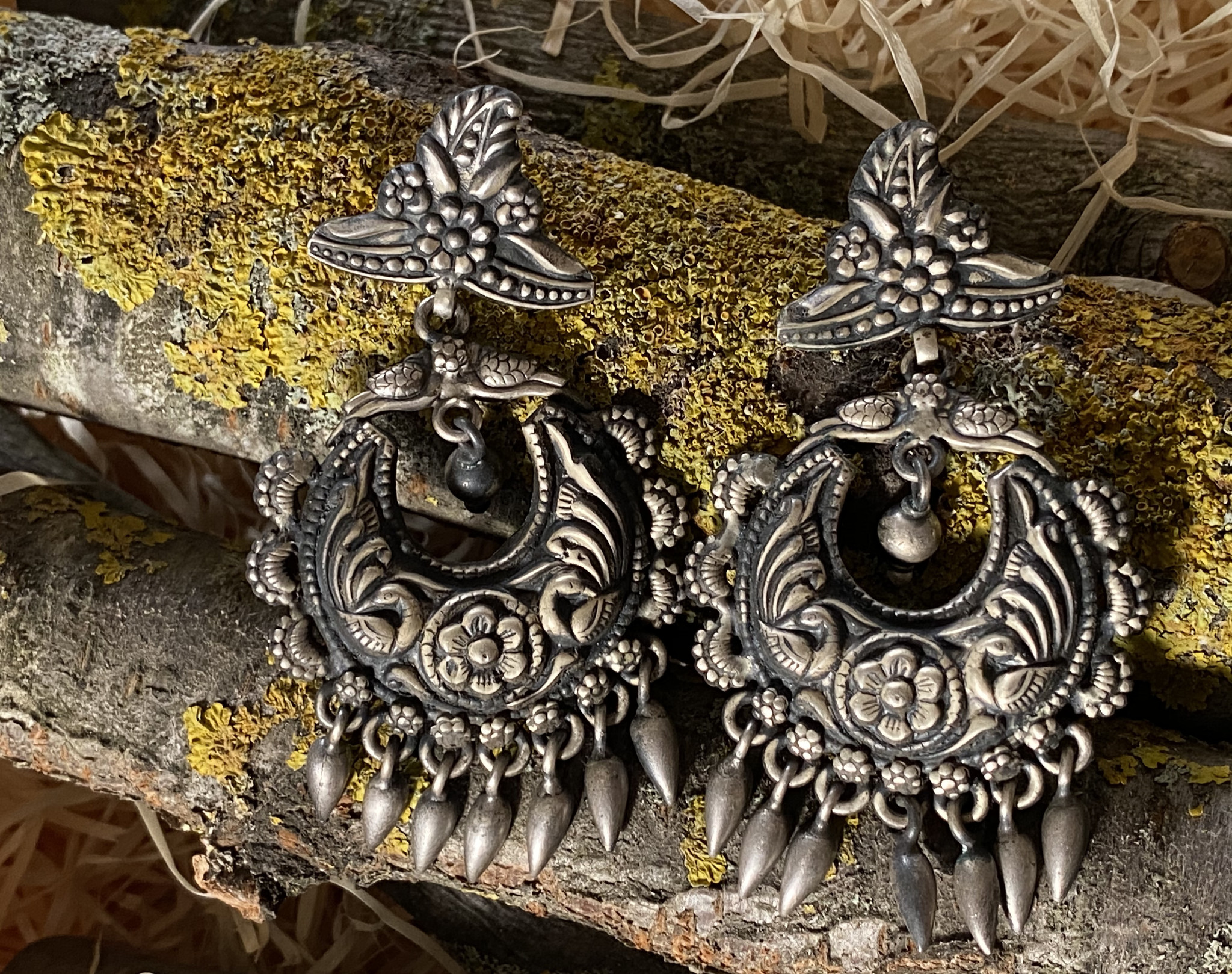 OXIDISED SILVER JHUMKI COMBO1 OF 2 EARRINGS – Sanvi Jewels