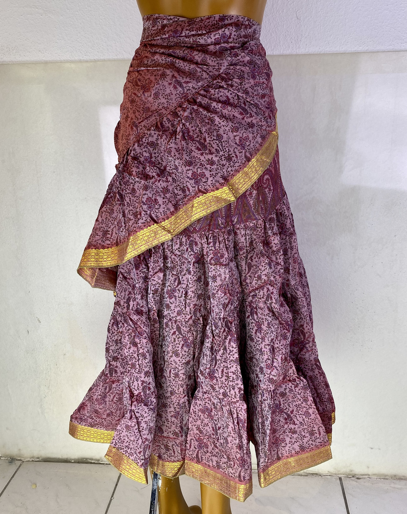 Wickelrock/ Wrap Skirt Vintage Sari