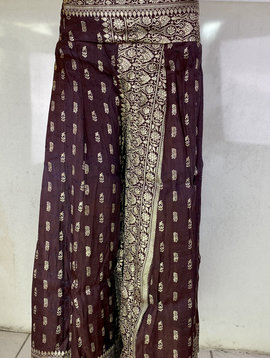 Fluffy Tribal Pantaloon  Sari Satin