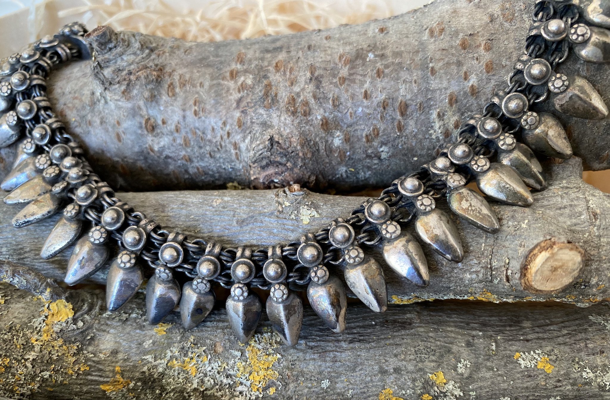 Tribal German silver necklace