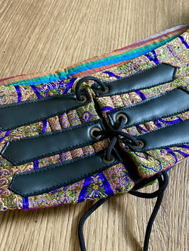 Tribal Corset belt royal blue