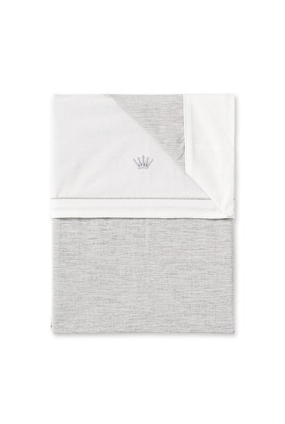 Houssede couette berceau  et taie bord Essentials pearl grey