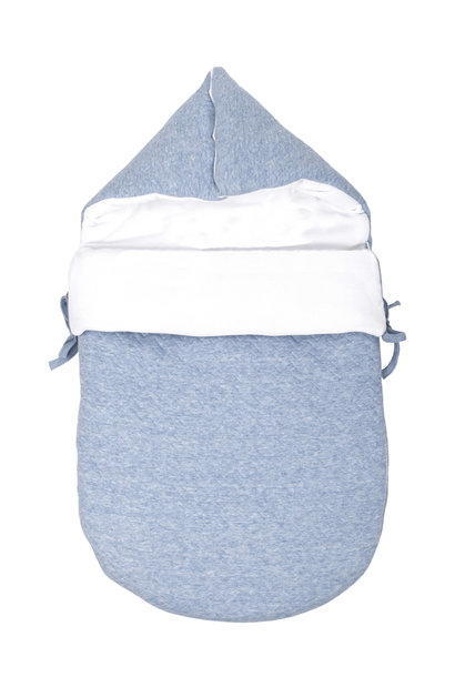 Fußsack 3 & 5-Punkt-Gürtel Poetree  Chevron Denim Blue