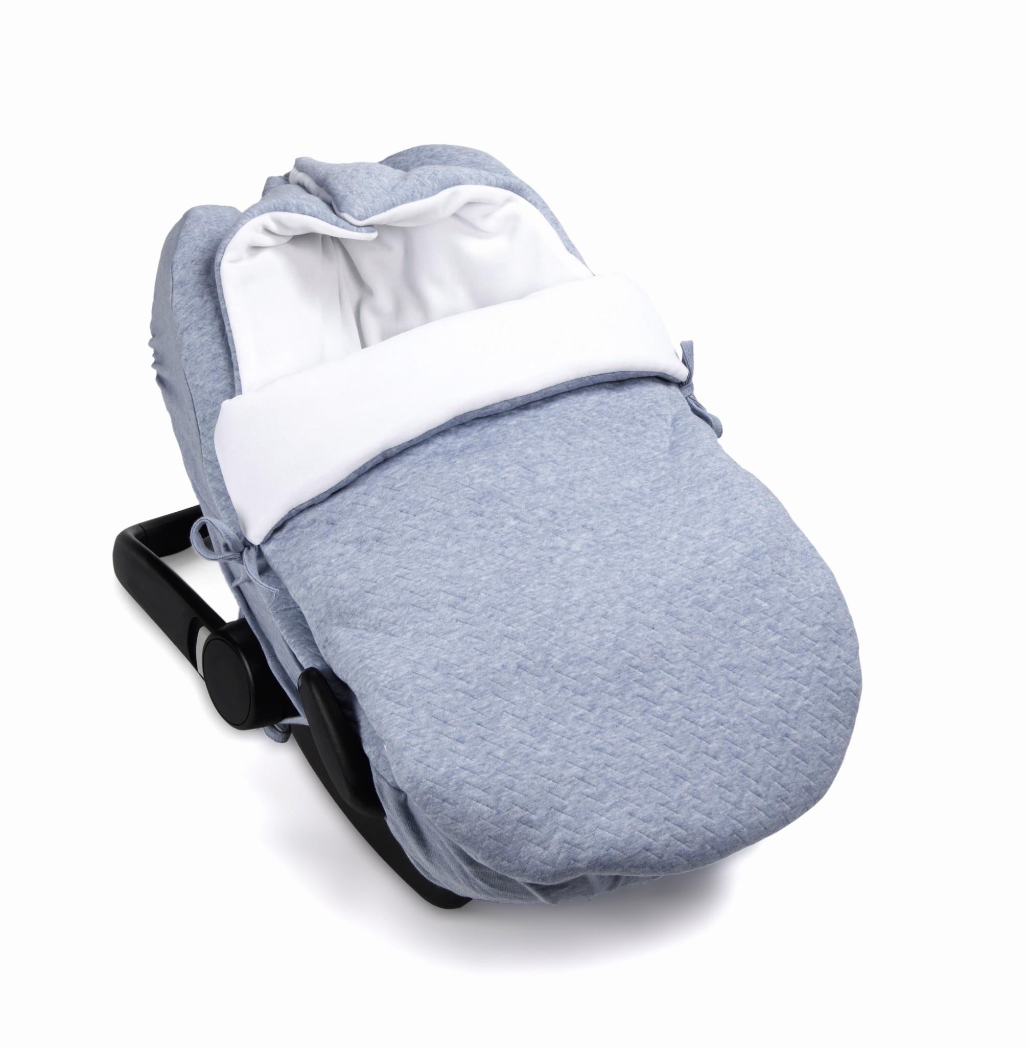 Fußsack 3 & 5-Punkt-Gürtel Poetree Chevron Denim Blue-3