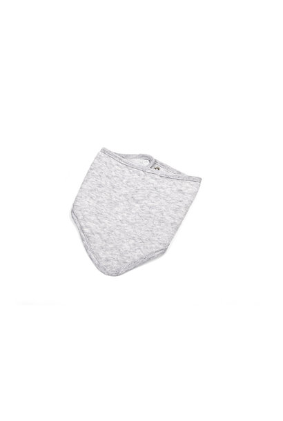 Bandana bib Poetree Chevron Light Grey Melange