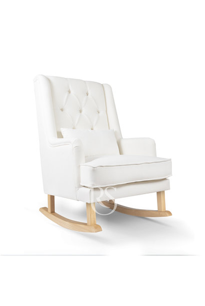 Chaise berçante Royal Rocker Blanc / Naturel