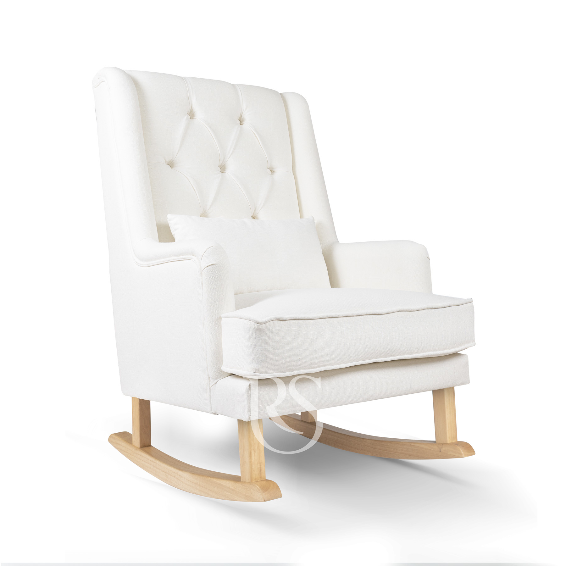 Gehuurd Onbevredigend Vlak Rocking chair Royal Rocker White / Natural - COCINELLA Baby - Boetiek