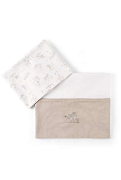 Lit en tôle + taie d'oreiller Safari