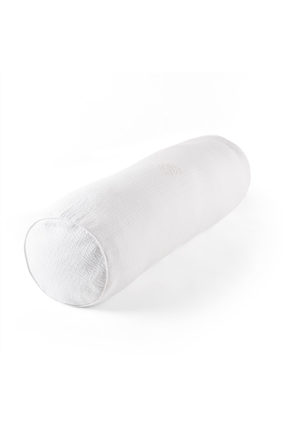 Embroidered bolster Cotton white