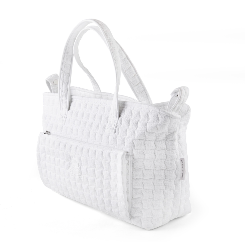 Pram holdall + changing mat Cotton white Theophile & Patachou-3