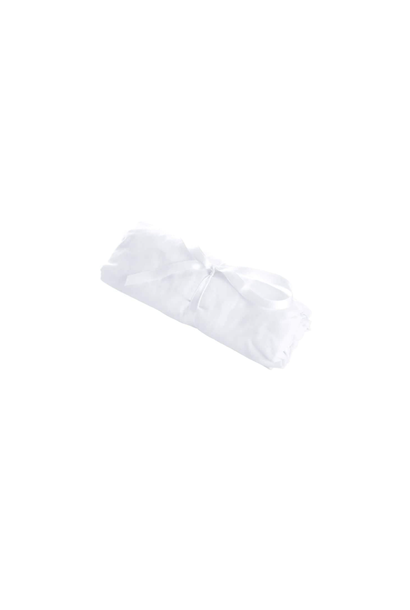 Fitted sheet for wicker travel cot, white