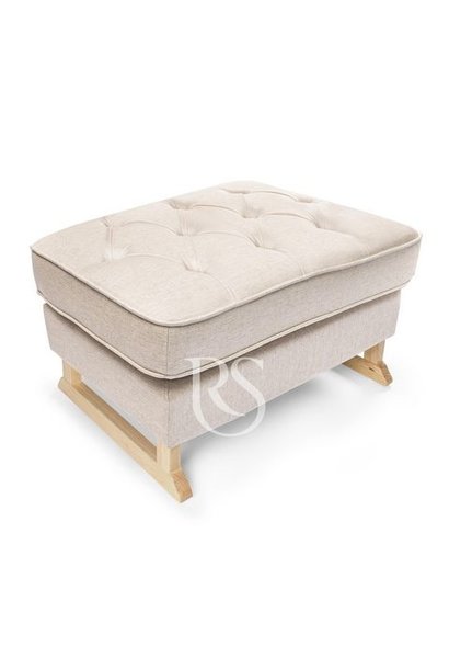 Royal footstool Rocking Seats natural linen beige / natural wood