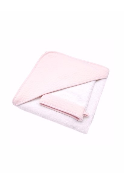 Housse de matelas à langer Chevron Light Pink - Poetree Kids