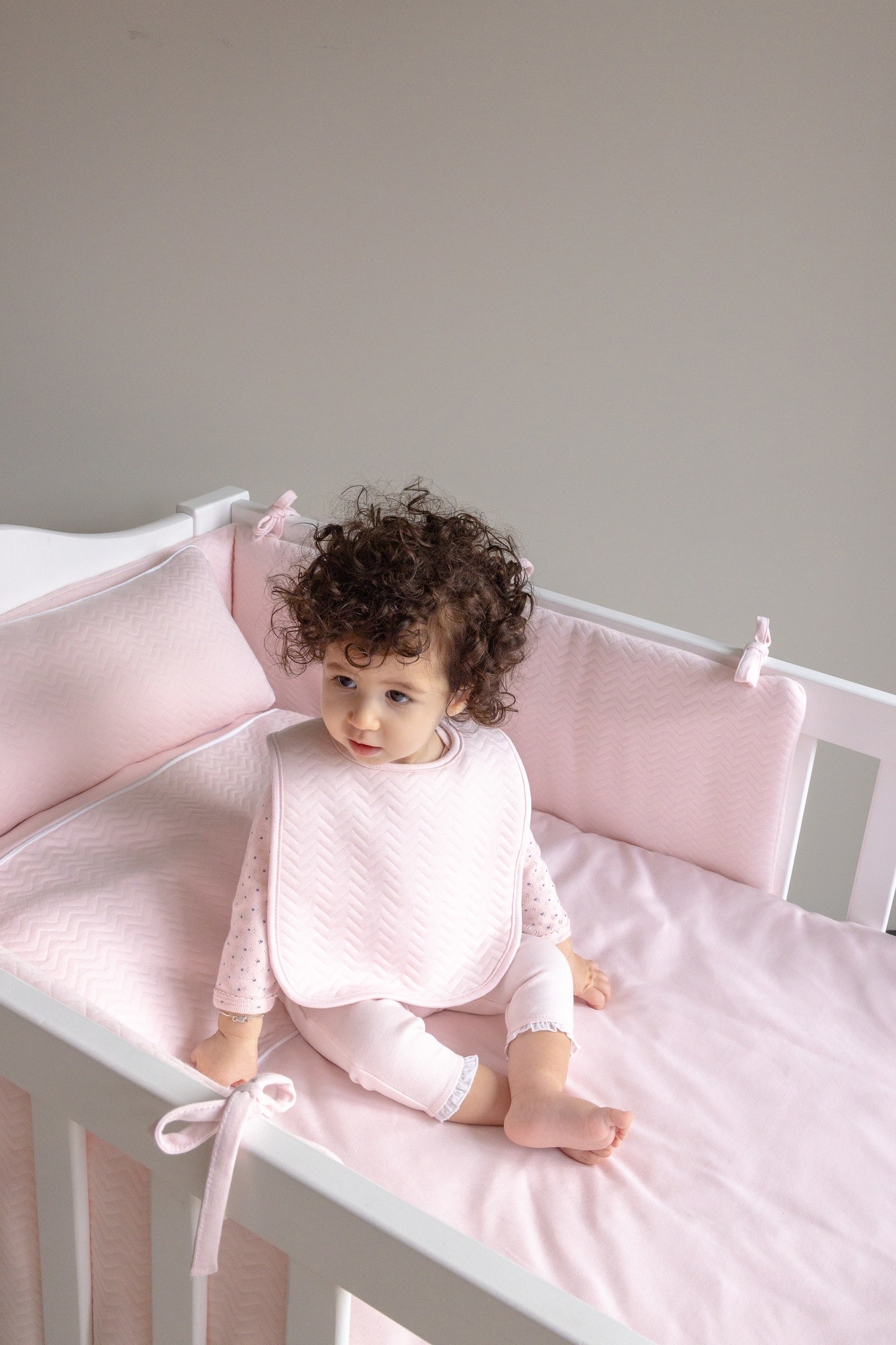 Slabbetje Poetree Chevron light pink-2