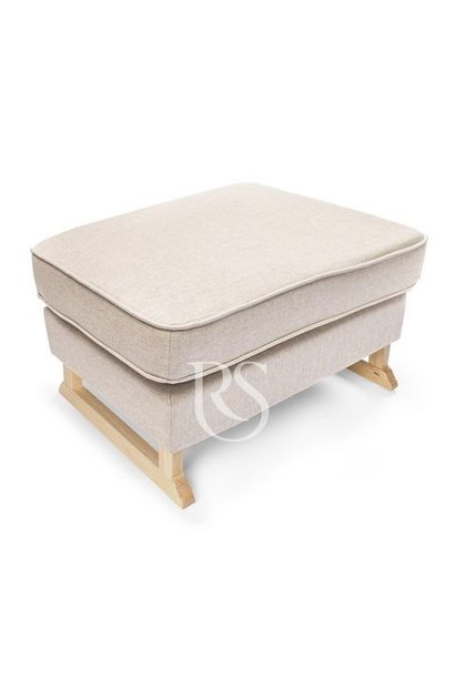 Bliss voetenbank Rocking Seats naturel linnen beige / naturel hout