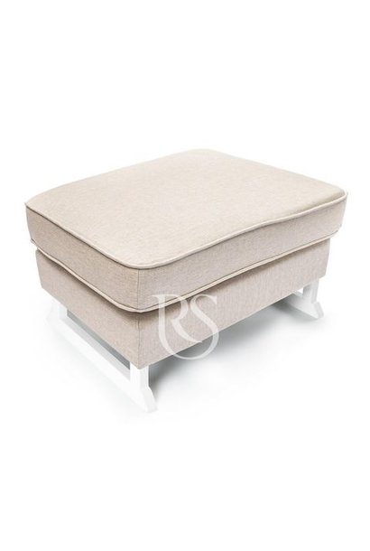 Bliss Fußschemel Rocking Seats Naturleinen beige /  weißes Holz