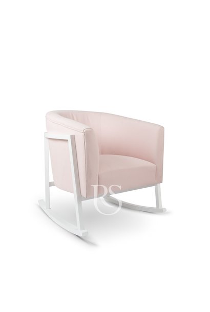 Chaise berçante Cruz Rose / bois blanc