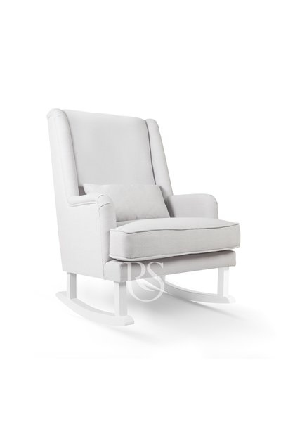 Rocking chair Bliss Rocker silver grey / white wood