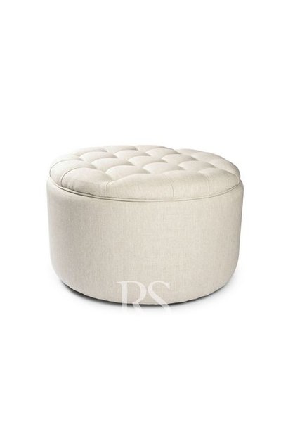 Panier de rangement Royal rond lin naturel beige