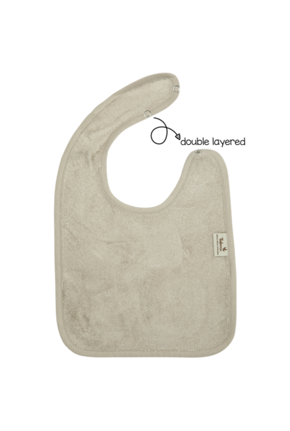 Bib (double layer) Feather grey