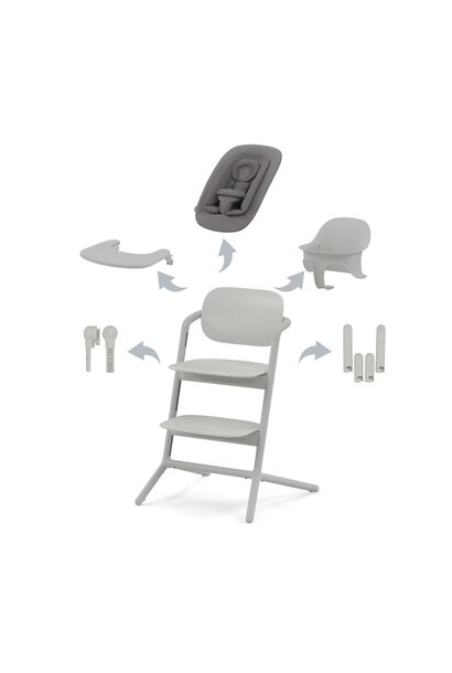 Dining chair Lemo-4-in-1 Suede Grey